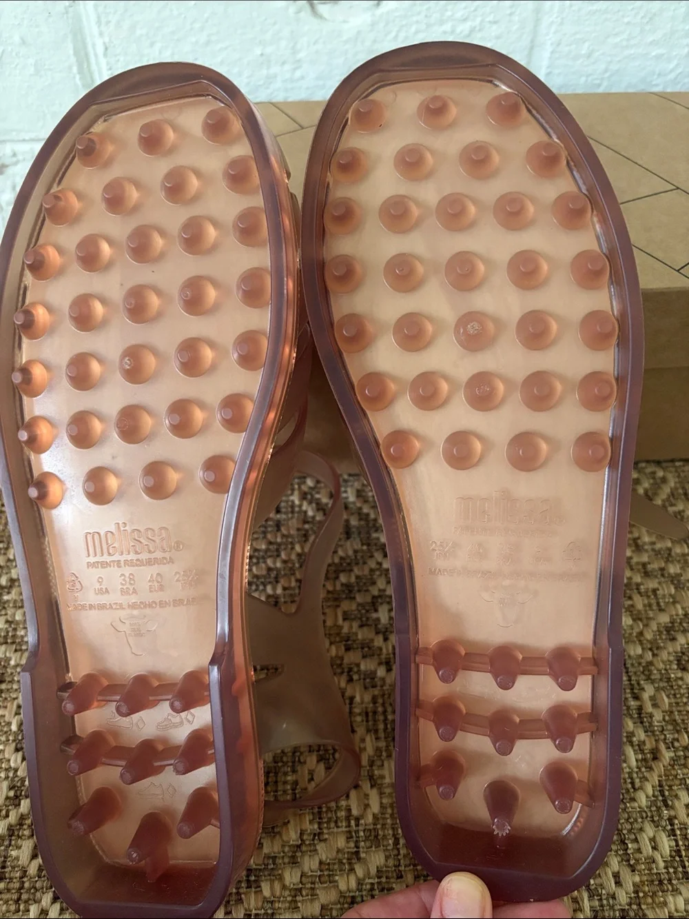 Melissa Possession Jelly Fisherman Sandals in Beige (Women Size 9) - Picture 3 of 5